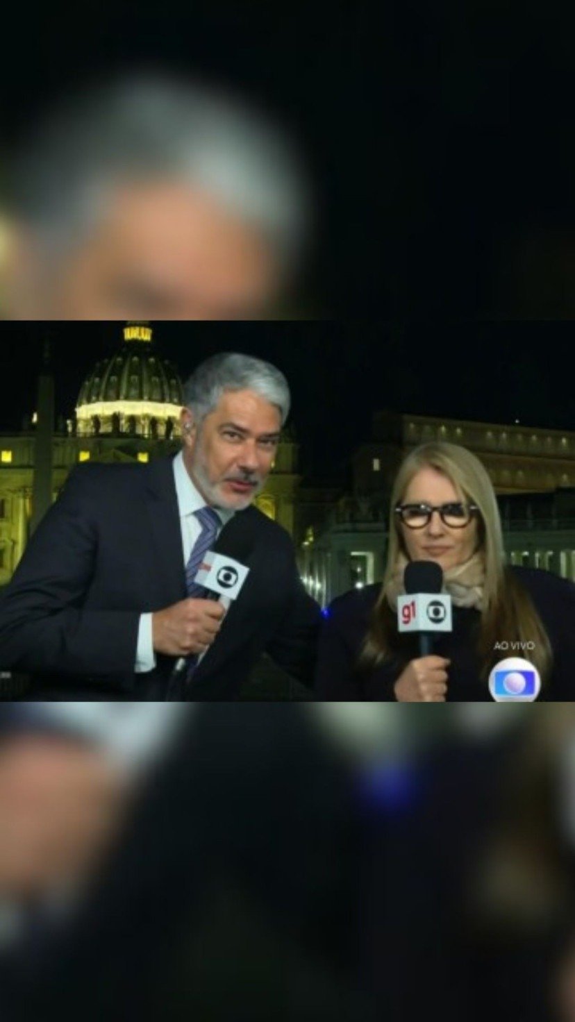 O climão ao vivo entre Ilze Scamparini e Bonner -  (crédito: Reprodução/TV Globo)