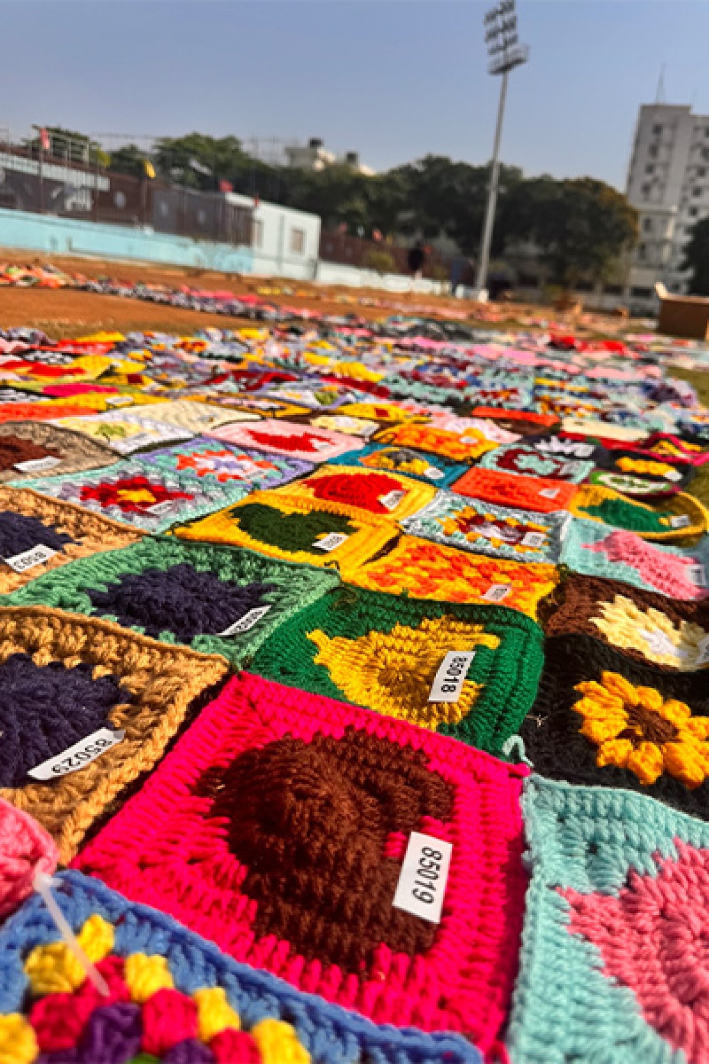 O recorde mundial de crochê de mulheres da Índia