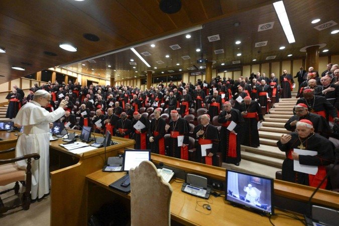 Papa Leão XIV se reúne com cardeais no Sala do Sínodo, o local das Congregações Gerais, no Vaticano - (crédito: Mídia do Vaticano/AFP) Papa Leão XIV se reúne com cardeais no Sala do Sínodo, o local das Congregações Gerais, no Vaticano - (crédito: Mídia do Vaticano/AFP)