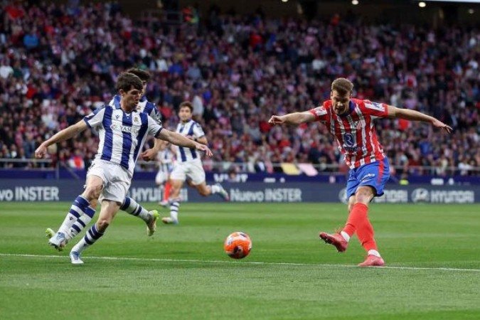 Sorloth faz quatro gols no primeiro tempo e Atleti atropela a Real Sociedad - (crédito: Foto: Florencia Tan Jun/Getty Images) Sorloth faz quatro gols no primeiro tempo e Atleti atropela a Real Sociedad - (crédito: Foto: Florencia Tan Jun/Getty Images)