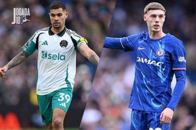 Bruno Guimarães (Necastle) e Palmer (Chelsea), dois dos destaques deste decisivo duelo pelo Inglês - (crédito: Foto: Shaun Botterill/Getty Images e Justin Setterfield/Getty Images) Bruno Guimarães (Necastle) e Palmer (Chelsea), dois dos destaques deste decisivo duelo pelo Inglês - (crédito: Foto: Shaun Botterill/Getty Images e Justin Setterfield/Getty Images)