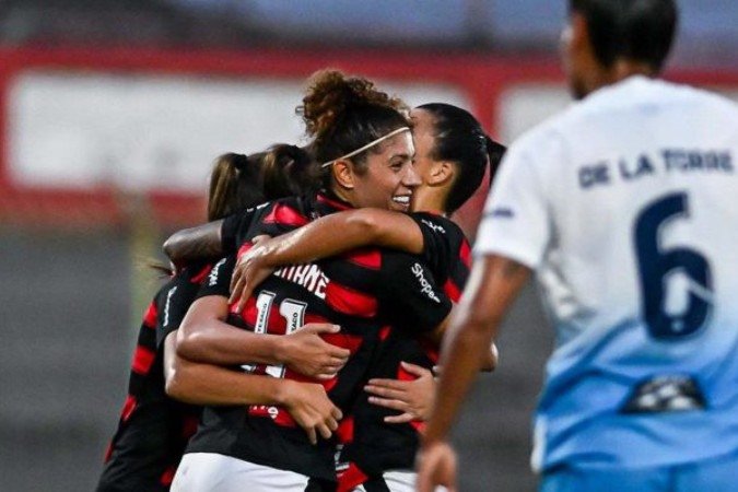 Flamengo vence o Real Brasília, pelo Brasileirão Feminino - (crédito: Foto: Nayra Halm/ Satff Images Woman/ CBF) Flamengo vence o Real Brasília, pelo Brasileirão Feminino - (crédito: Foto: Nayra Halm/ Satff Images Woman/ CBF)