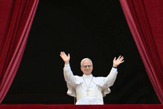 Papa Leão XVI no balcão da Basílica de São Pedro - (crédito: AFP)