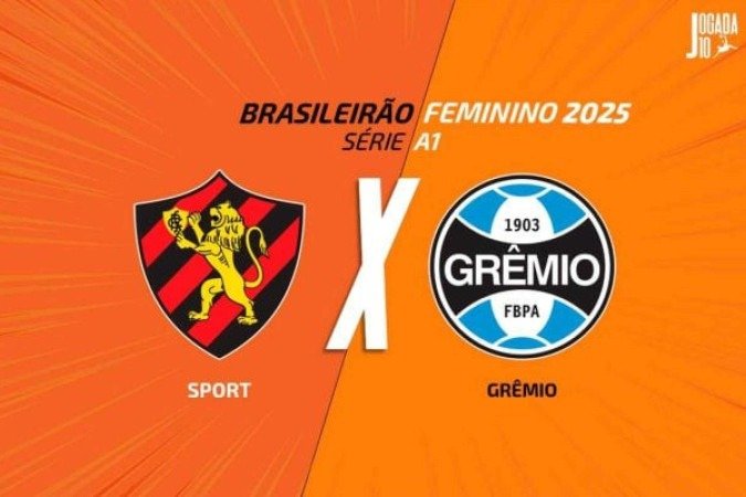 Sport x Grêmio pelo Brasileiro Feminino - (crédito: Arte Jogada10) Sport x Grêmio pelo Brasileiro Feminino - (crédito: Arte Jogada10)
