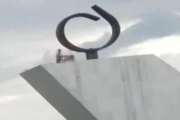 Casal é filmado fazendo sexo no topo do Panteão da Pátria -  (crédito: Reprodução/ Redes sociais)