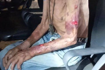 Idoso foi amarrado, espancado e roubado por vizinho em Taguatinga. A vítima teve pertences pessoais levados -  (crédito: Divulgação/PMDF)