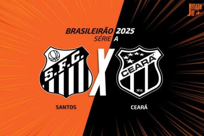 Santos e Ceará se enfrentam nesta 2ª feira pela Série A do Brasileirão - (crédito: Foto: Arte Jogada10) Santos e Ceará se enfrentam nesta 2ª feira pela Série A do Brasileirão - (crédito: Foto: Arte Jogada10)