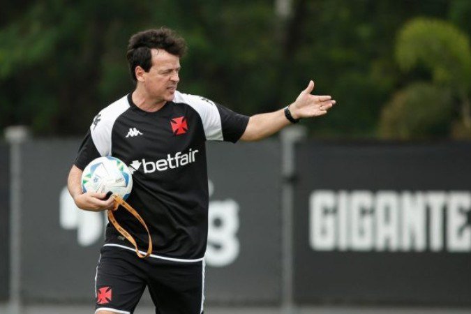 Diniz em seu primeiro treino no Vasco - (crédito: Foto: Matheus Lima/CRVG) Diniz em seu primeiro treino no Vasco - (crédito: Foto: Matheus Lima/CRVG)