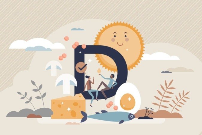 A vitamina D pode ser obtida de diversas maneiras (Imagem: VectorMine | Shutterstock) - (crédito: EdiCase) A vitamina D pode ser obtida de diversas maneiras (Imagem: VectorMine | Shutterstock) - (crédito: EdiCase)