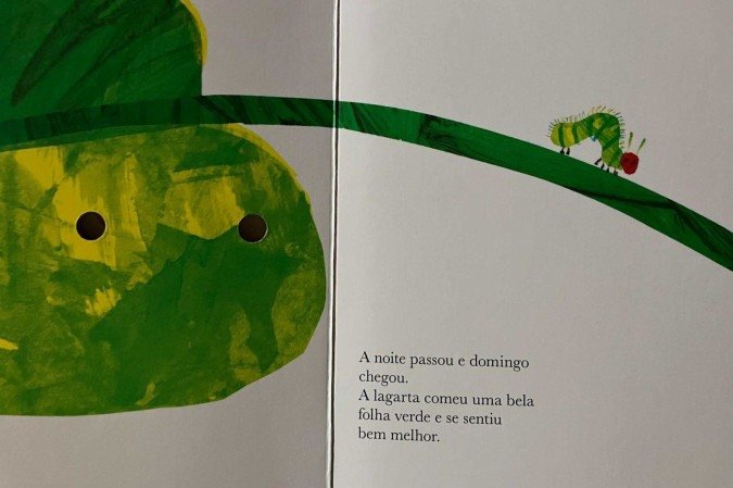 Uma largarta muito comilona é um clássico mundial da literatura infantil - (crédito: Jaqueline Fonseca / CB/DaPress) Uma largarta muito comilona é um clássico mundial da literatura infantil - (crédito: Jaqueline Fonseca / CB/DaPress)
