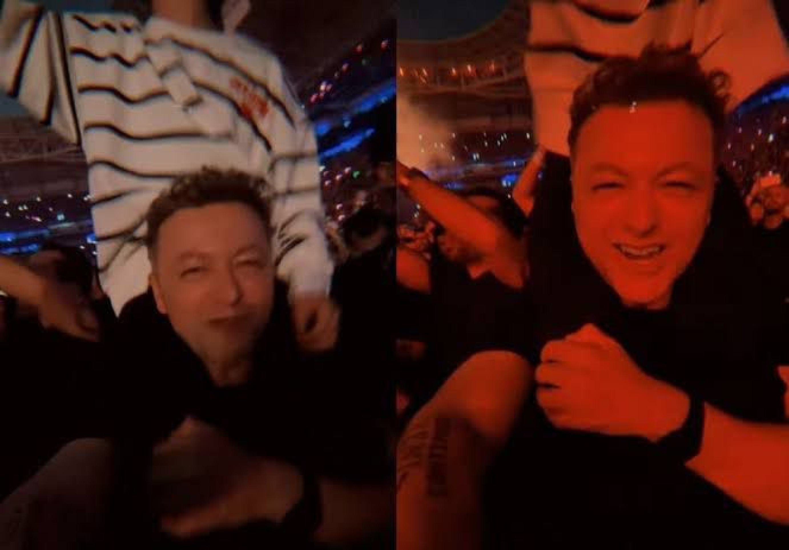 Lucas Lima expõe raro registro do filho com Sandy em show do System