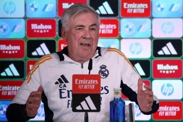 Ancelotti deu entrevista coletiva nesta manhã, em Madri -  (crédito: Thomas COEX / AFP)