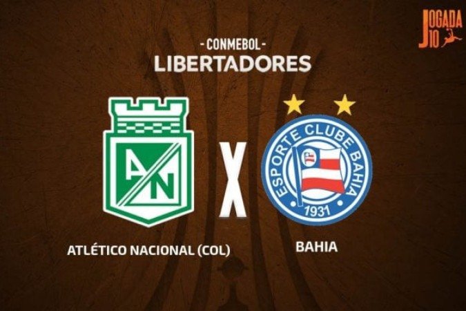 Atlético Nacional e Bahia se enfrentam pela quinta rodada da Copa Libertadores - (crédito: Foto: Arte/Jogada10) Atlético Nacional e Bahia se enfrentam pela quinta rodada da Copa Libertadores - (crédito: Foto: Arte/Jogada10)