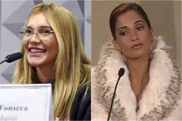 Nas redes sociais, a cena foi amplamente compartilhada, sendo comparada à participação da influenciadora na comissão parlamentar -  (crédito: Edilson Rodrigues/Agência Senado  Reprodução/TV Senado)