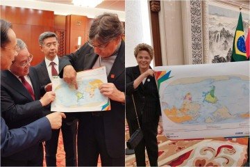 Em seu perfil no X (antigo Twitter), Pochmann afirmou 'novo mapa-mundi inspira líderes mundiais' -  (crédito: Reprodução/X/@MarcioPochmann)