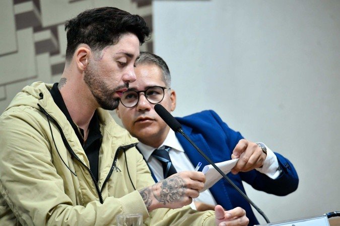 Influenciador foi convocado para prestar esclarecimentos sobre o contrato que tem com plataforma de divulgação de jogos  -  (crédito: Geraldo Magela/Agência Senado)