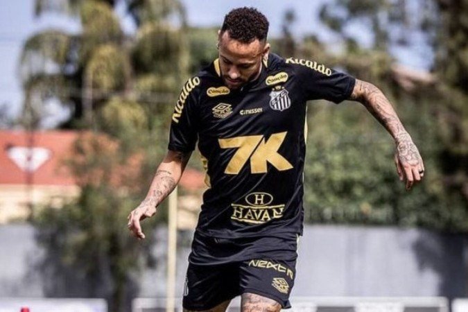 Neymar em atividade do Peixe - (crédito: Foto: Raul Baretta/ Santos FC) Neymar em atividade do Peixe - (crédito: Foto: Raul Baretta/ Santos FC)