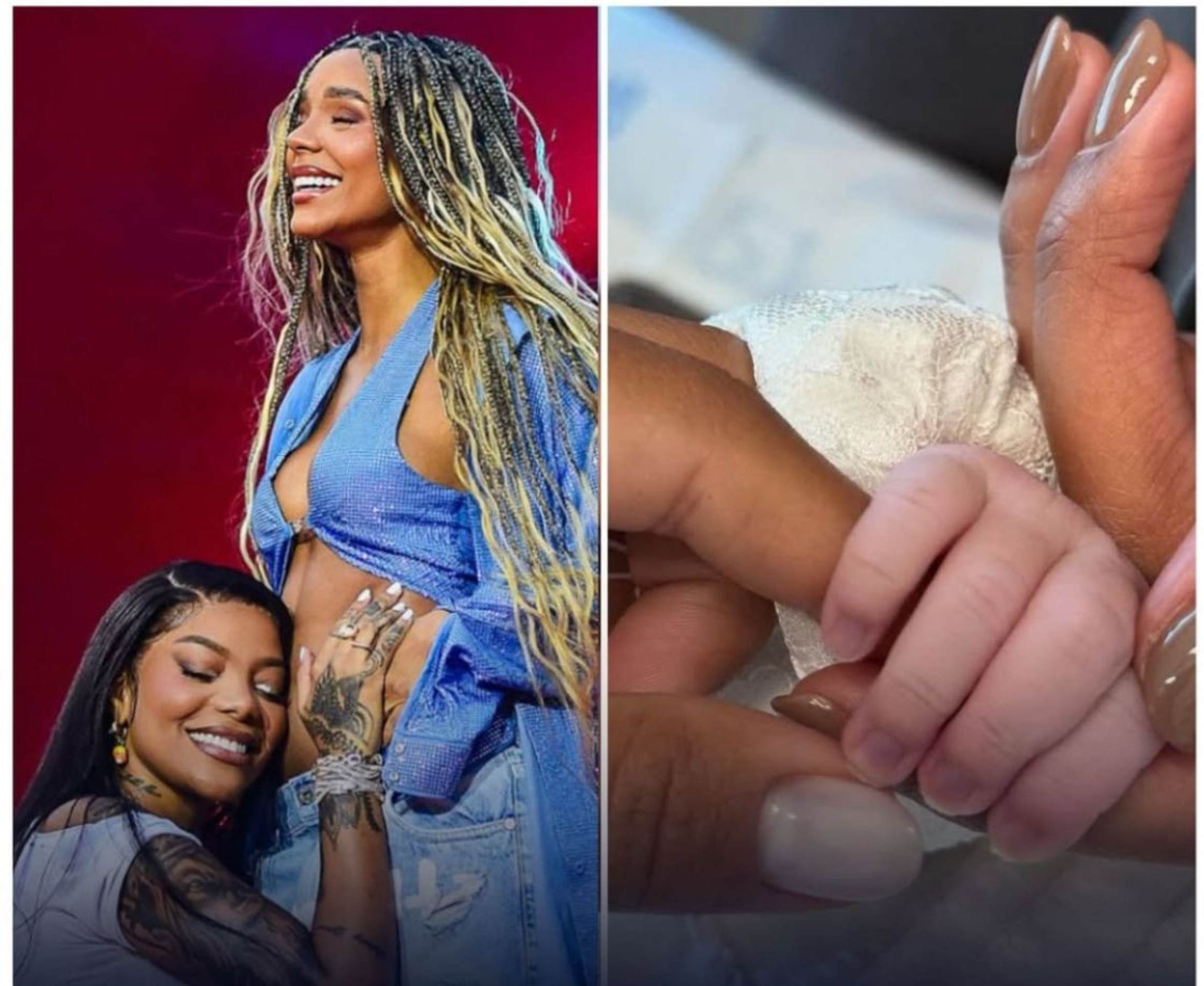 Nasce Zuri, filha de Ludmilla e Brunna Gonçalves nos Estados Unidos
