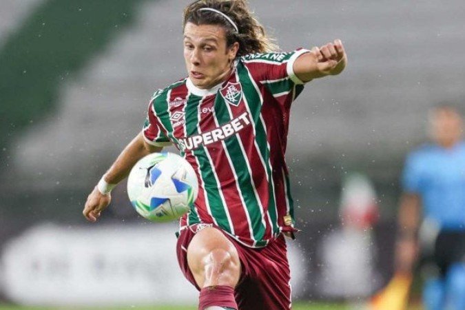 Canobbio se chocou com o goleiro do Unión Española com cinco minutos do primeiro tempo - (crédito: Foto: Marcelo Gonçalves/Fluminense) Canobbio se chocou com o goleiro do Unión Española com cinco minutos do primeiro tempo - (crédito: Foto: Marcelo Gonçalves/Fluminense)