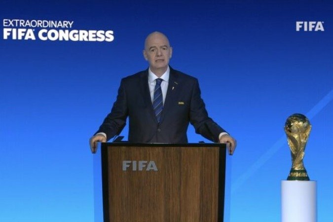Gianni promete empenho na luta contra o racismo - (crédito: Foto: reprodução Fifa) Gianni promete empenho na luta contra o racismo - (crédito: Foto: reprodução Fifa)
