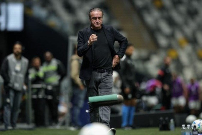 Cuca acredita que acertou na estratégia para evitar desgastes para o clássico - (crédito: Foto: Pedro Souza/Atlético) Cuca acredita que acertou na estratégia para evitar desgastes para o clássico - (crédito: Foto: Pedro Souza/Atlético)