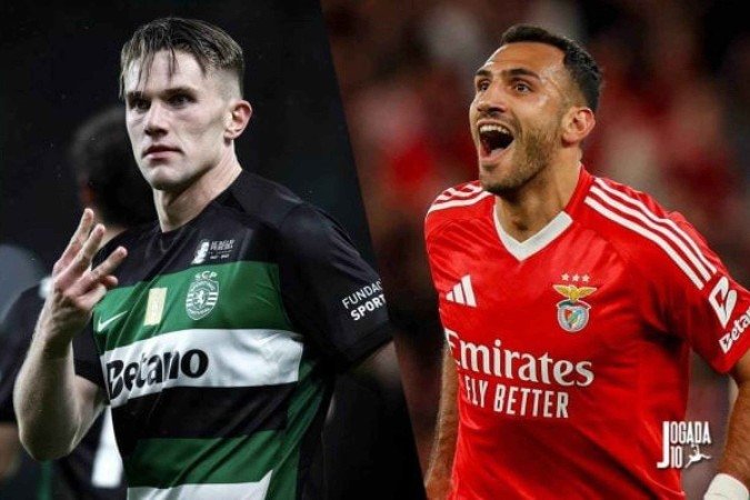 Guokers (Sporting) ou Pavlidis (Benfica) um deles sairá da tarde deste sábado como campeão português - (crédito: Divulgação/ Sporting; Divulgação/ Benfica) Guokers (Sporting) ou Pavlidis (Benfica) um deles sairá da tarde deste sábado como campeão português - (crédito: Divulgação/ Sporting; Divulgação/ Benfica)