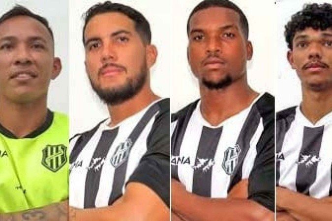 Blanco (E), Marquinhos, Pantico e Vaqueiro foram suspensos pela AFA por 90 dias - (crédito: Divulgação/El Porvenir) Blanco (E), Marquinhos, Pantico e Vaqueiro foram suspensos pela AFA por 90 dias - (crédito: Divulgação/El Porvenir)