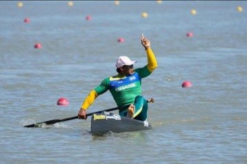Medalhista olímpico, Isaquias Queiroz, conquistou ouro na Final do C1 500m  -  (crédito: Federação Espanhola de Canoagem )