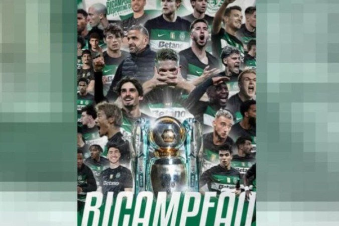 Sporting confirma o bicampeonato português e velebra a conquista em suas redes - (crédito: Foto: Arte do Sporting no Instagram) Sporting confirma o bicampeonato português e velebra a conquista em suas redes - (crédito: Foto: Arte do Sporting no Instagram)