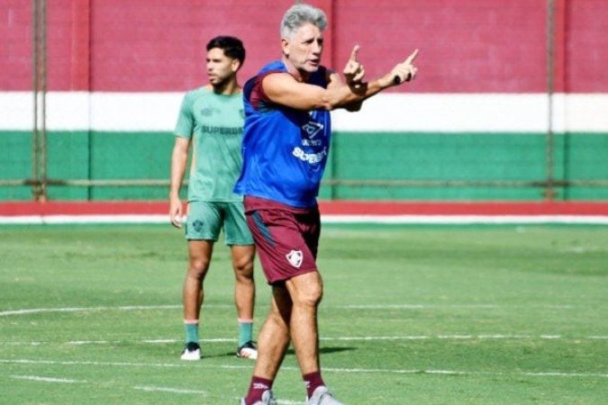 Técnico Renato Gaúcho deve promover duas mudanças no time titular do Fluminense  -  (crédito: Foto: MAILSON SANTANA/FLUMINENSE FC)