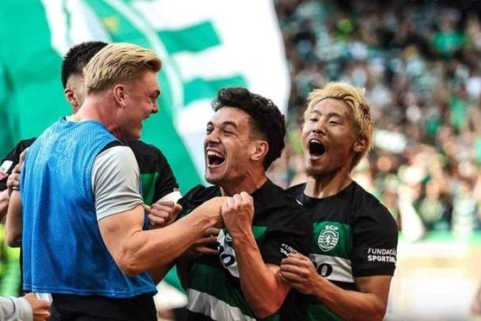 Sporting brilha e conquista o bicampeonato do Português - (crédito: Foto: Divulgação/Sporting ) Sporting brilha e conquista o bicampeonato do Português - (crédito: Foto: Divulgação/Sporting )