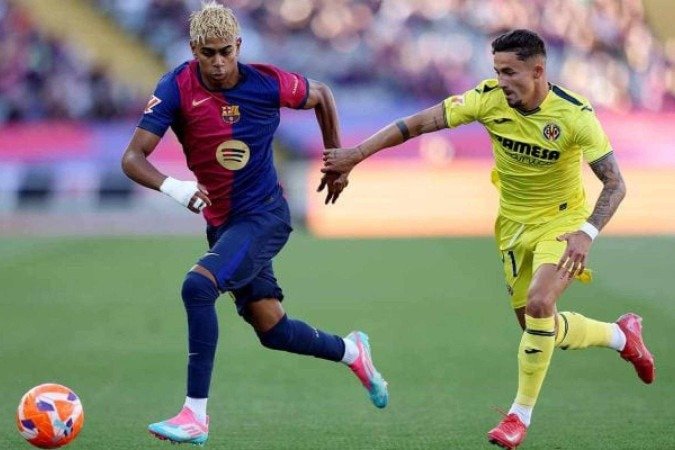 Barcelona perde para o Villarreal, mas torcida comemora título - (crédito: Foto: Judit Cartiel/Getty Images) Barcelona perde para o Villarreal, mas torcida comemora título - (crédito: Foto: Judit Cartiel/Getty Images)
