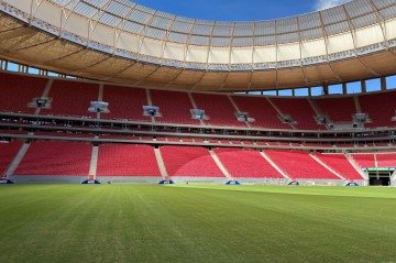 O Mané Garrincha, reformado para a Copa do Mundo de 2014, é o segundo maior estádio do Brasil e chamou a atenção da FIFA para sediar a competição. -  (crédito: Cadu Ibarra/CB/DA Press)
