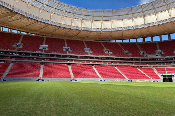 O Mané Garrincha, reformado para a Copa do Mundo de 2014, é o segundo maior estádio do Brasil e chamou a atenção da FIFA para sediar a competição. - (crédito: Cadu Ibarra/CB/DA Press) O Mané Garrincha, reformado para a Copa do Mundo de 2014, é o segundo maior estádio do Brasil e chamou a atenção da FIFA para sediar a competição. - (crédito: Cadu Ibarra/CB/DA Press)