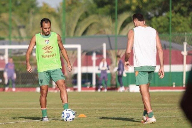 Lima em ação durante o treinamento do Fluminense no CT Carlos Castilho - (crédito: Foto: Marcelo Gonçalves/Fluminense) Lima em ação durante o treinamento do Fluminense no CT Carlos Castilho - (crédito: Foto: Marcelo Gonçalves/Fluminense)