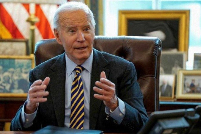 Biden desistiu da reeleição em 2024, após um debate desastroso com seu oponente, Donald Trump - (crédito: Reuters) Biden desistiu da reeleição em 2024, após um debate desastroso com seu oponente, Donald Trump - (crédito: Reuters)