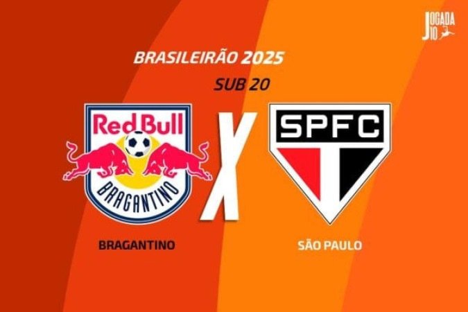 RB Bragantino e São Paulo medem forças no Brasileirão Sub-20 - (crédito: Foto: Arte/Jogada10) RB Bragantino e São Paulo medem forças no Brasileirão Sub-20 - (crédito: Foto: Arte/Jogada10)