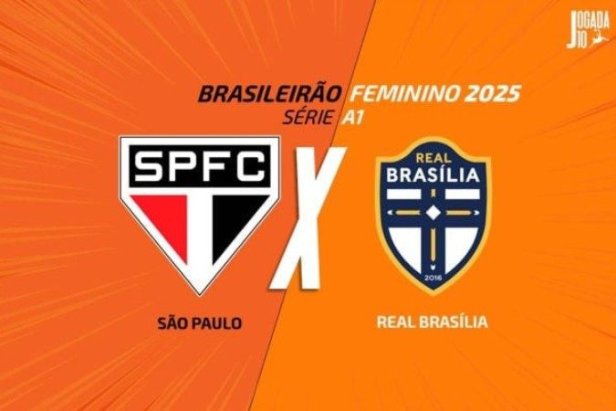 São Paulo e Real BrasÃlia fazem duelo de opostos no Brasileirão Feminino - (crédito: Foto: Arte/Jogada10) São Paulo e Real BrasÃlia fazem duelo de opostos no Brasileirão Feminino - (crédito: Foto: Arte/Jogada10)