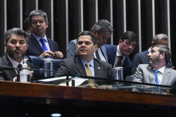 Alcolumbre concedeu à relatora do projeto todo o tempo que julgasse necessário para, segundo ele, derrubar 'mentiras' sobre o texto -  (crédito: Jefferson Rudy/Agência Senado)