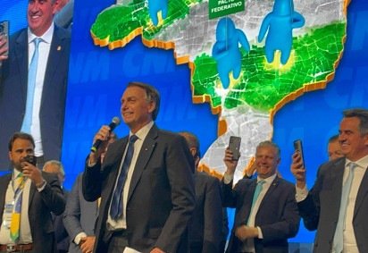 Na ocasião, Bolsonaro citou algumas ações do seu mandato como presidente. -  (crédito: Wal Lima/CB/DA.Press)
