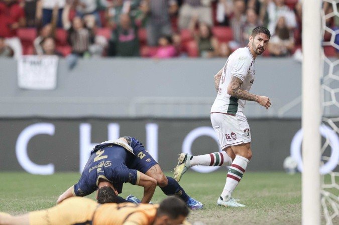 O Fluminense sofreu o primeiro gol, mas respondeu rapidamente com uma virada impiedosa no gramado do Mané Garrincha na noite desta quarta-feira - (crédito: Marcelo Gonalves/Fluminense) O Fluminense sofreu o primeiro gol, mas respondeu rapidamente com uma virada impiedosa no gramado do Mané Garrincha na noite desta quarta-feira - (crédito: Marcelo Gonalves/Fluminense)