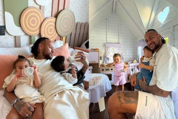 Neymar deu início a processo de aproximação entre suas filhas - (crédito: Foto: Reprodução / Instagram) Neymar deu início a processo de aproximação entre suas filhas - (crédito: Foto: Reprodução / Instagram)