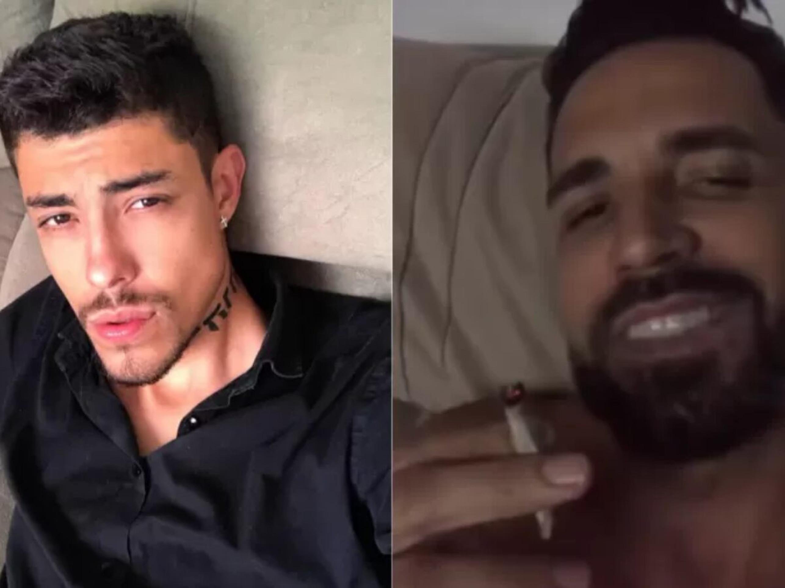 Jovem compartilhou um vídeo em que o artista aparece fumando, e afirmou: 'Esse é o exemplo de pai que me chamou de drogado nas redes sociais' -  (crédito: Reprodução/Instagram)