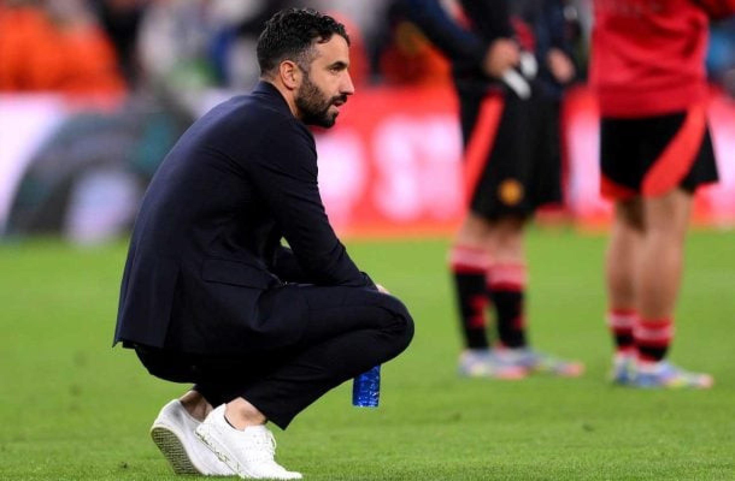 Rúben Amorim diz que está com 'energia para continuar' no comando técnico do Manchester United -  (crédito: Foto: David Ramos/Getty Images)