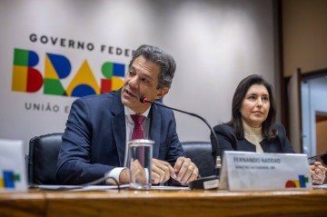 Os ministros Haddad e Tebet anunciaram o corte de R$ 31,3 bilhões -  (crédito:  Diogo Zacarias)