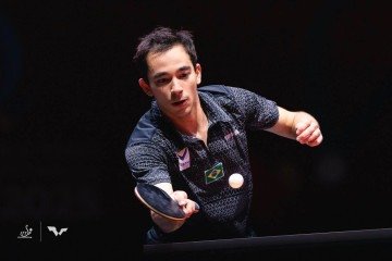 Brasileiro não conseguiu ar pelo rival chinês
 -  (crédito: Eng Chin An/ITTF)