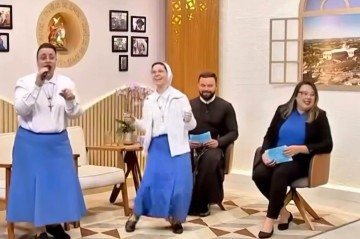 O vídeo das freiras viralizou nas redes sociais -  (crédito: Reprodução/TV Pai Eterno)