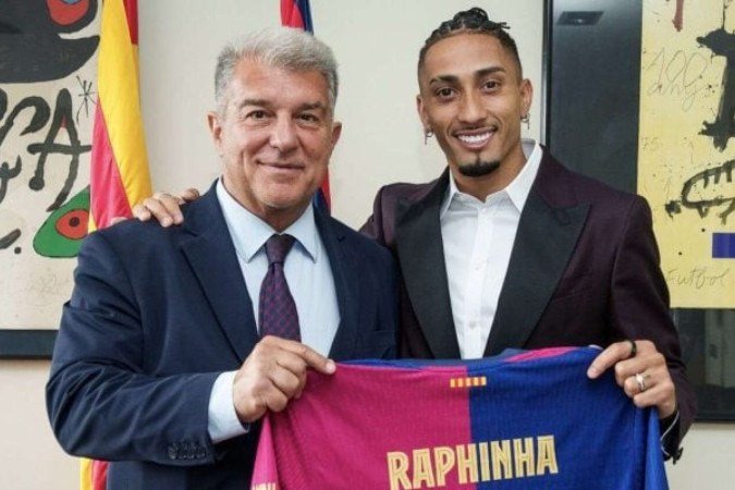 Raphinha renova com o Barcelona - (crédito: Foto: divulgação) Raphinha renova com o Barcelona - (crédito: Foto: divulgação)