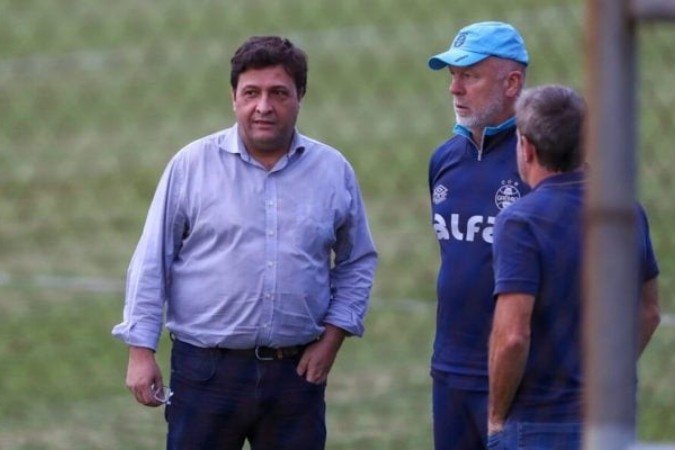 Diretoria e comissão técnica do Grêmio mudarão prioridade da equipe até a paralisação da temporada para a disputa do novo Mundial de Clubes - (crédito: Foto: Lucas Uebel / Grêmio FBPA) Diretoria e comissão técnica do Grêmio mudarão prioridade da equipe até a paralisação da temporada para a disputa do novo Mundial de Clubes - (crédito: Foto: Lucas Uebel / Grêmio FBPA)