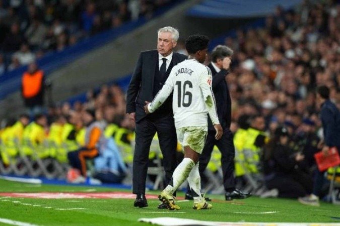 Endrick deixa recado para Carlo Ancelotti - (crédito: Foto: Angel Martinez/Getty Images) Endrick deixa recado para Carlo Ancelotti - (crédito: Foto: Angel Martinez/Getty Images)